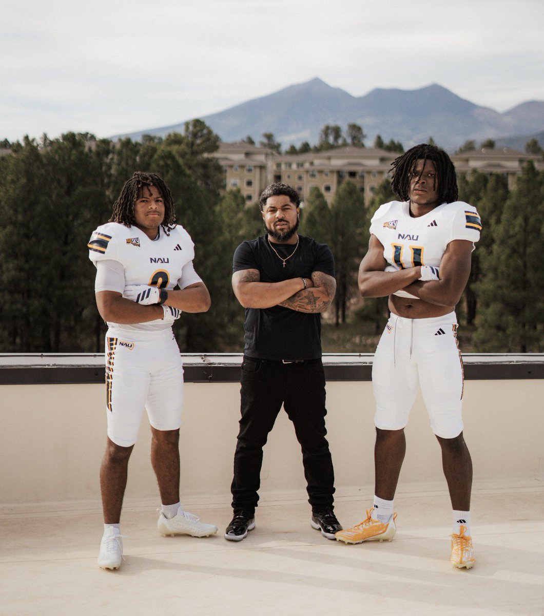 CoachBMathis's tweet photo. Got The Offer a While Back and We Wanted to Pull Up & SHOW! 
Fastest Man Challenge…(Winners) 
Position MVPs
✅ Deuce 4.46 (Skill) @2euceMathis 
✅ Jason 4.47 (Big Skill) @Jason9cooper 

Thank You NAU For All The Love Shown!!! Amazing! @NAU_Football @TimRoschmann @Coachbwright4 @CoachTDG @coachmaxsilver
