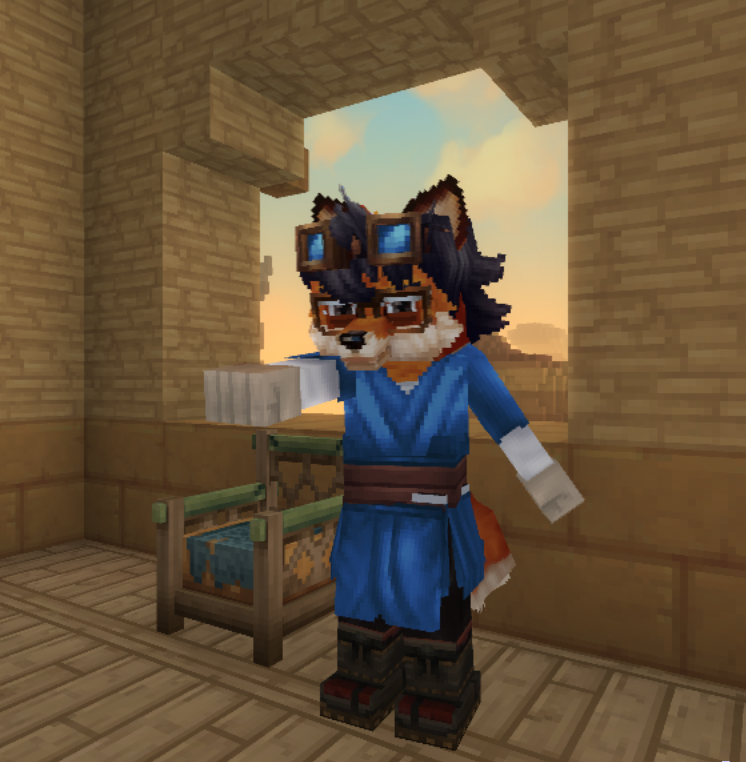 warrior0night's tweet photo. Im making a #furry skin in #hytale compatible with armour and weapons, works with wardrobe mod https://t.co/pzu5vVKt80
