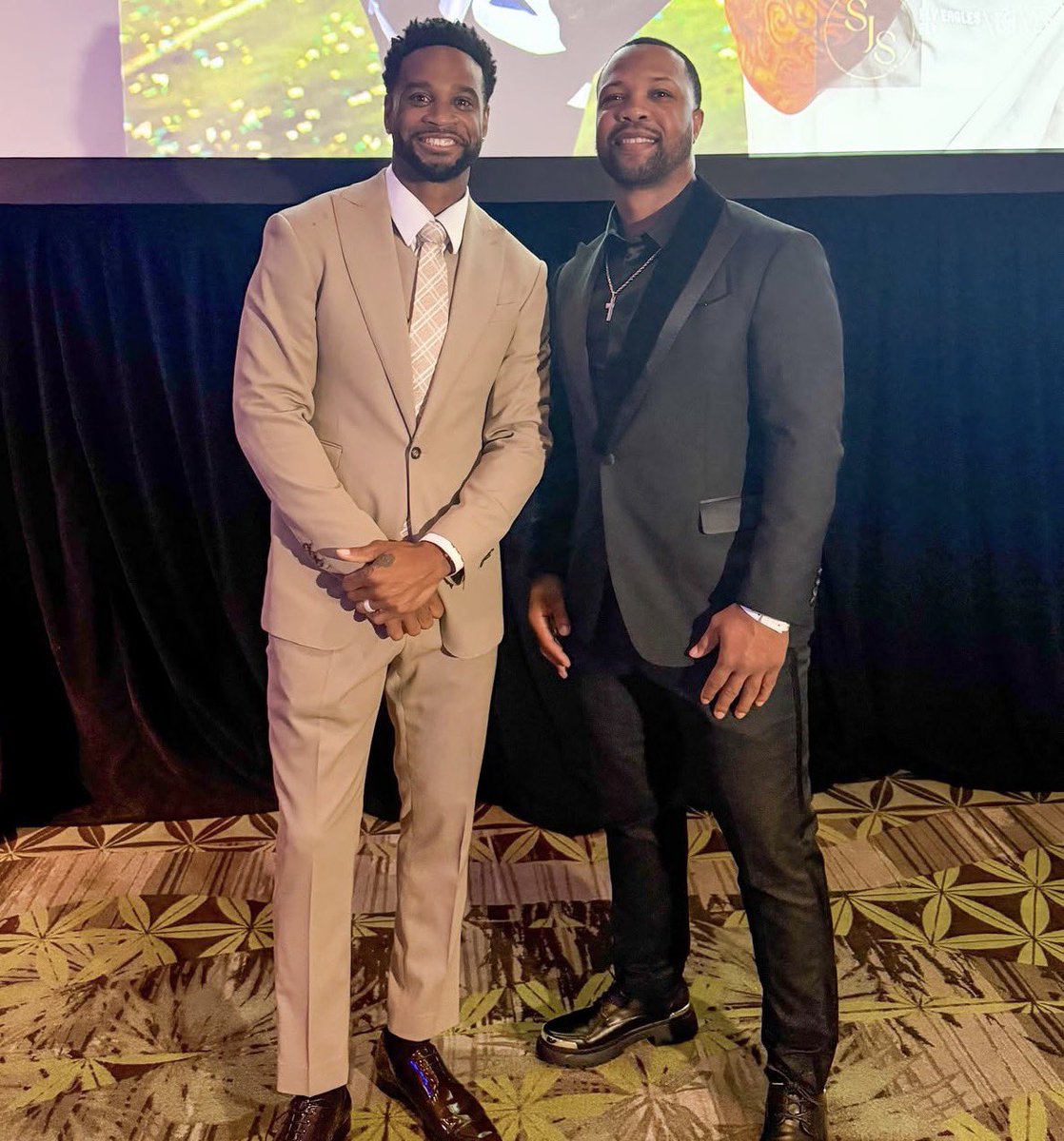 the_det_times's tweet photo. Darius Slay had former Lions HC Jim Caldwell and S Glover Quin at his retirement party 💙 https://t.co/jVBOYxJNC7