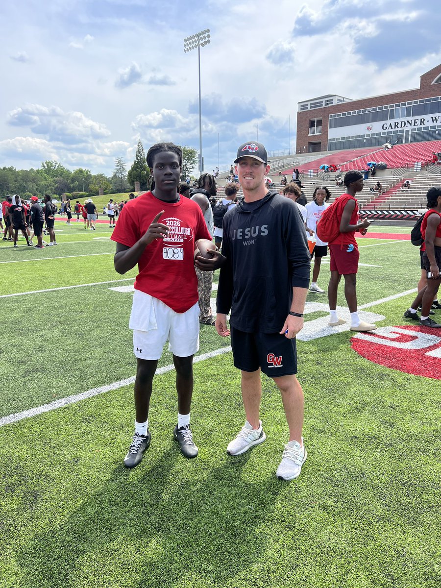 KamauriJ09's tweet photo. Great day competing at the Gardner-Webb Mega Camp! Grateful for the opportunity to showcase my skills and compete against talented athletes. Had great conversations with the coaching staff and appreciate the feedback. Looking forward to building these relationships. #AGTG #CO2027 https://t.co/YJ5A2ylm1t