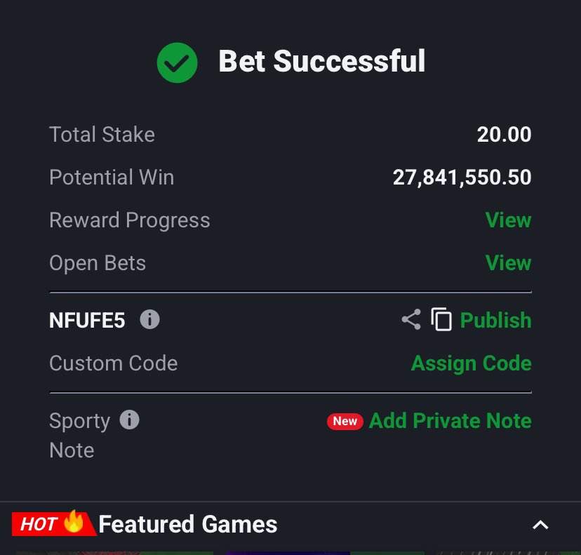 rougesweetodds's tweet photo. Sweet pick ✍️🍀

Code-XYBA5K
Code-NFUFE5

On sportybet edit ✍️ 

Check it out Good luck 🍀 https://t.co/vbHSp56OTo
