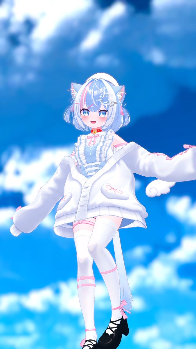 KOEVR_'s tweet photo. おはようございます☁️🐈✨

#Chocolat3D
#VRChat https://t.co/8bWkyhtIxb