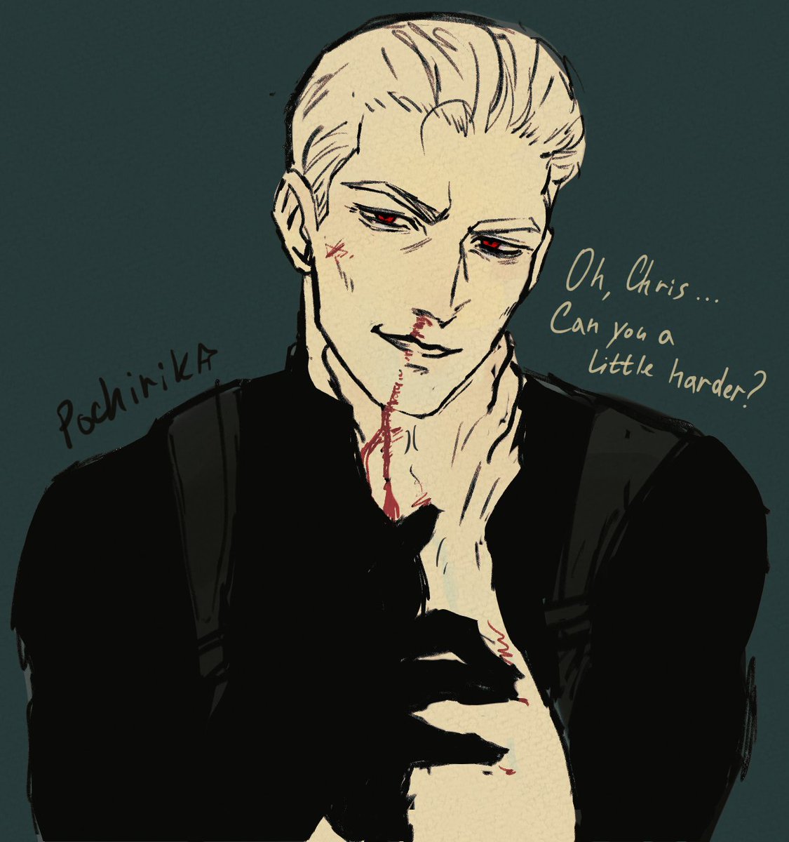 pochiiriika's tweet photo. He seems to like it harder...🥀
#albertwesker #chrisker #codeveronica https://t.co/zaHa0dNxEs