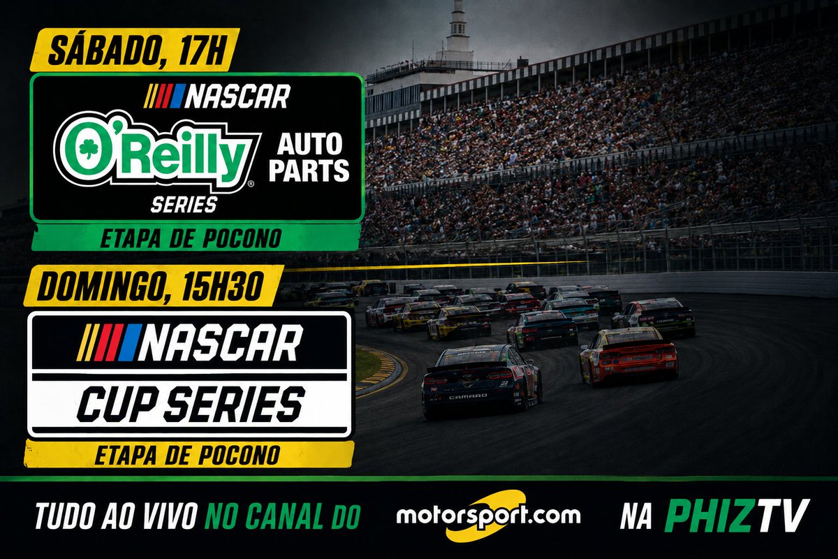 lucasscherer_'s tweet photo. Salve galera, as emoções da @NASCAR continuam na próxima semana, e a próxima parada é em @PoconoRaceway, segue abaixo a agenda, lembrando que não tem TRUCK na semana que vem. #NascarnoMotorsport https://t.co/kuToFDYJlG
