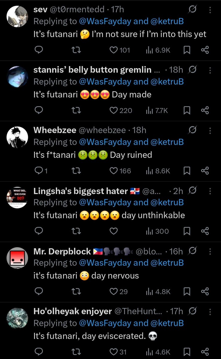 flumeyp's tweet photo. @WasFayday @ketruB what are these replies https://t.co/KvRkdO1qJN