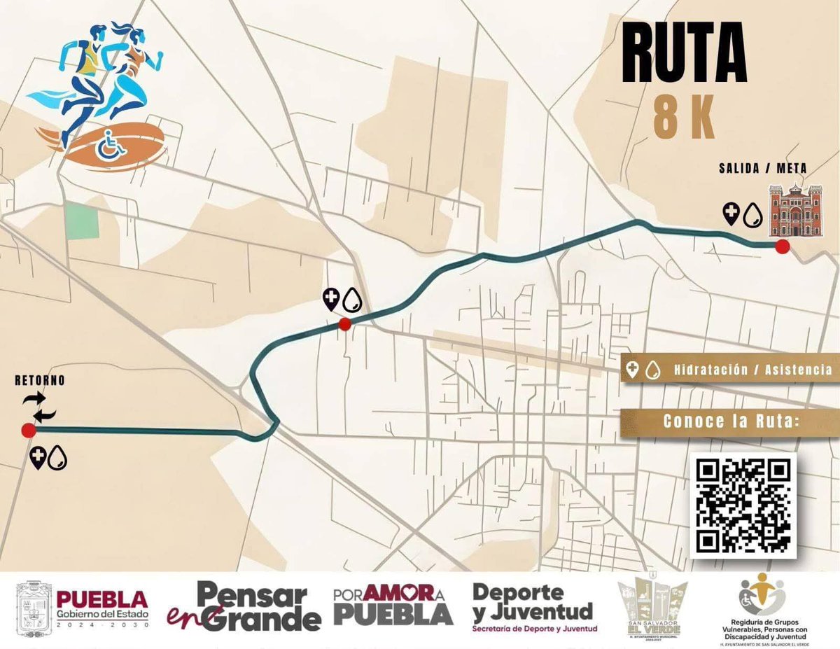 ExpressoPoblano's tweet photo. 🏃‍♂️💙 ¡Corre por una gran causa!

Participa en la 1ª Carrera con Causa 2026 “Juntos Hacemos Historia” y apoya a personas con discapacidad y en situación de vulnerabilidad de San Salvador El Verde. ♿❤️

📅 19 de julio | 📍 Ex Hacienda de Chautla | 🏃 8K | 🎽🏅

#CarreraConCausa https://t.co/pGV5nENpiP