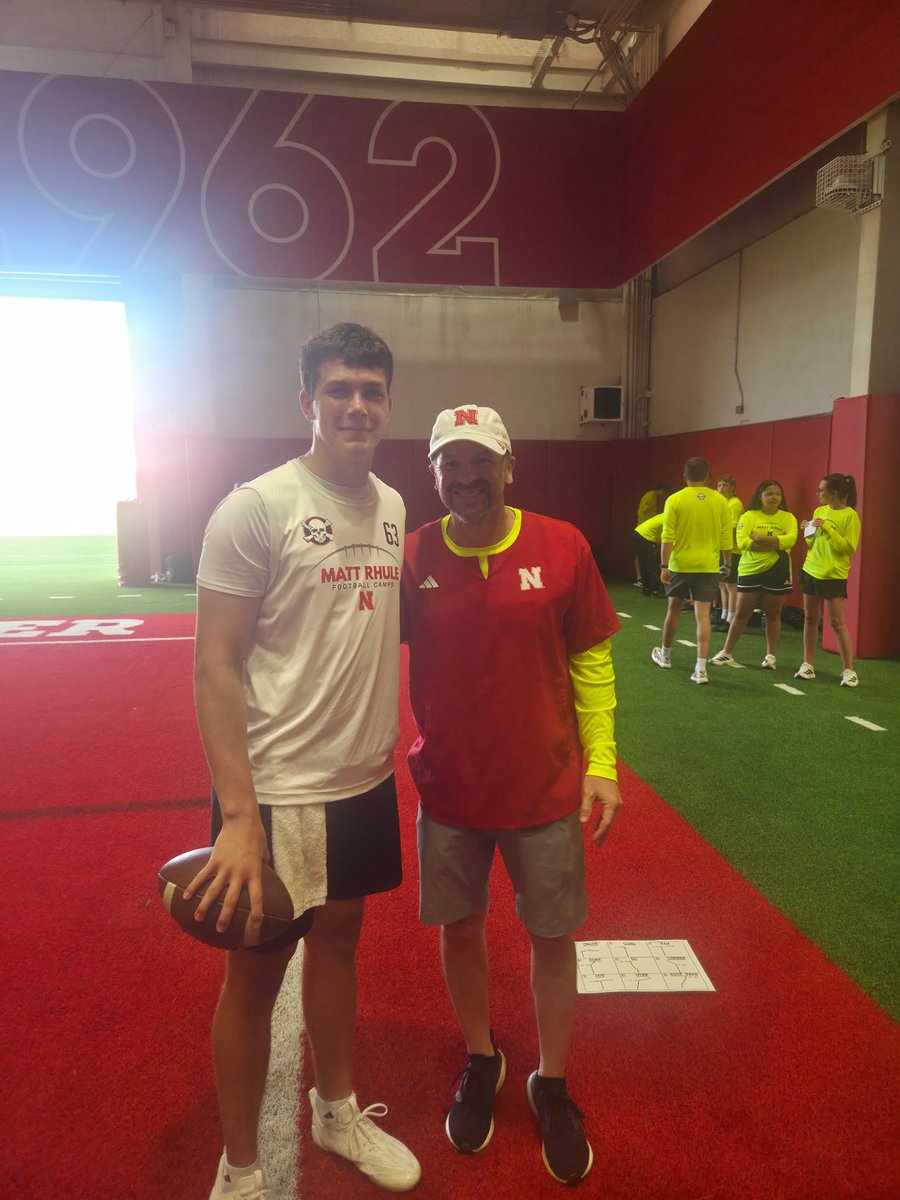 BrixtonSchwinn's tweet photo. I had a great time today competing at @HuskerFootball camp today!
@_CoachGThomas @Holgorsendana @CoachMattRhule @CoachMattPearce https://t.co/nmmexI6skw