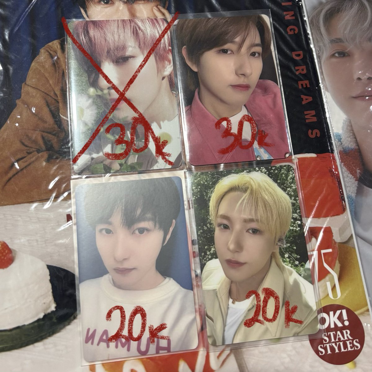 rovezalin's tweet photo. wts — want to sell aab renjun

magazine only ok! 40k/ea
pc cashbee china 30k
pc yizhiyu dream()scape 20k
pc line tc dreamscape 20k

dom tangerang
excl adm 🍊

t. icfa wiwy ds dream nct photocard album ready ina yzy https://t.co/QXdiG8Hk9z