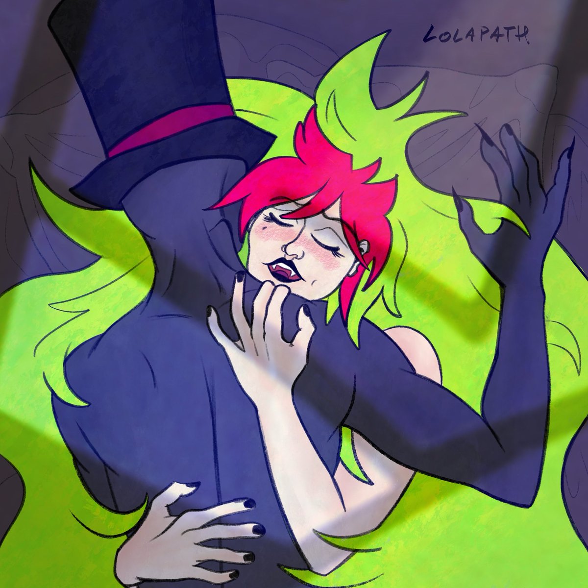 lolapath's tweet photo. lizardhat drawing I made last year #villainous #blackhat #demencia #lizardhat https://t.co/j0mMC3c0Oa