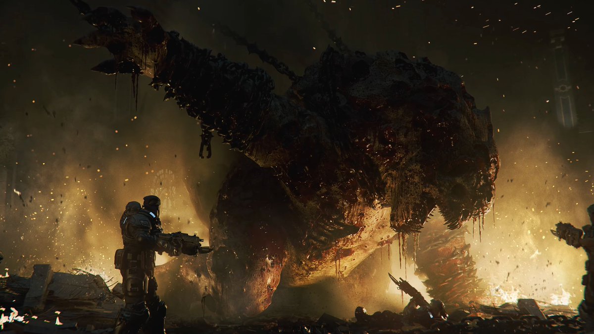 GOWSeries's tweet photo. I never thought a new Gears could make me this happy after all these years. I hoped the series would return to its brutal, dynamic roots, and today's Direct proved it has. The Coalition nailed it. If the story is as good as what we saw today, this will be a masterpiece. Congrats! https://t.co/mEAf3EP1KG
