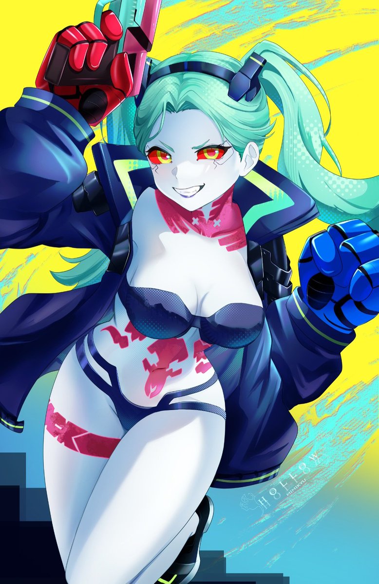 HMimikyu's tweet photo. Rebecca! 
Who's excited for the cyberpunk collab?! 

#edgerunners #wutheringwaves https://t.co/QjwZojNTnU