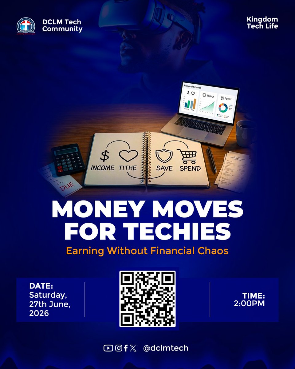 dclmtech's tweet photo. We've been hinting at this for 9 days. It's finally here. 🧵

Introducing Kingdom Tech Life — Money Moves for Techies.
"Earning Without Financial Chaos."

This is an event for every Christian tech worker who has:
— A good salary but no savings https://t.co/zQsmk6ABle