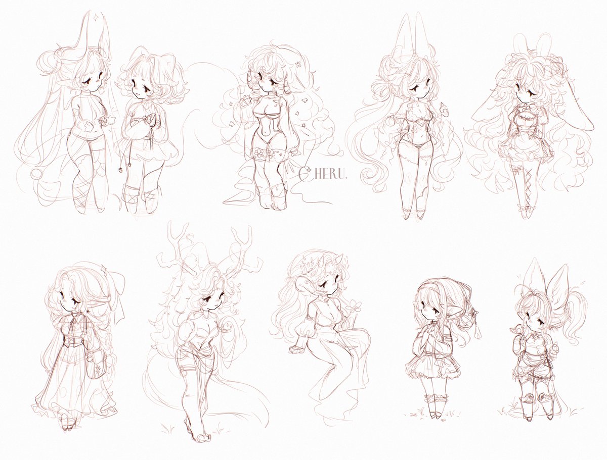 CheruleanArt's tweet photo. June beans sketches batch!! https://t.co/QO4D6A8Cvn
