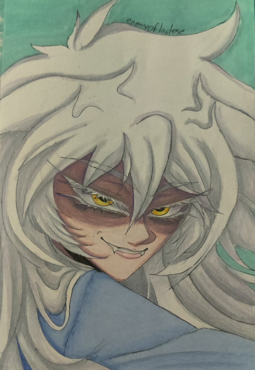 enemyoflactose's tweet photo. Lazy Yami Bakura drawing. Did it quickly because I missed him so much. https://t.co/UBxonCP1Il