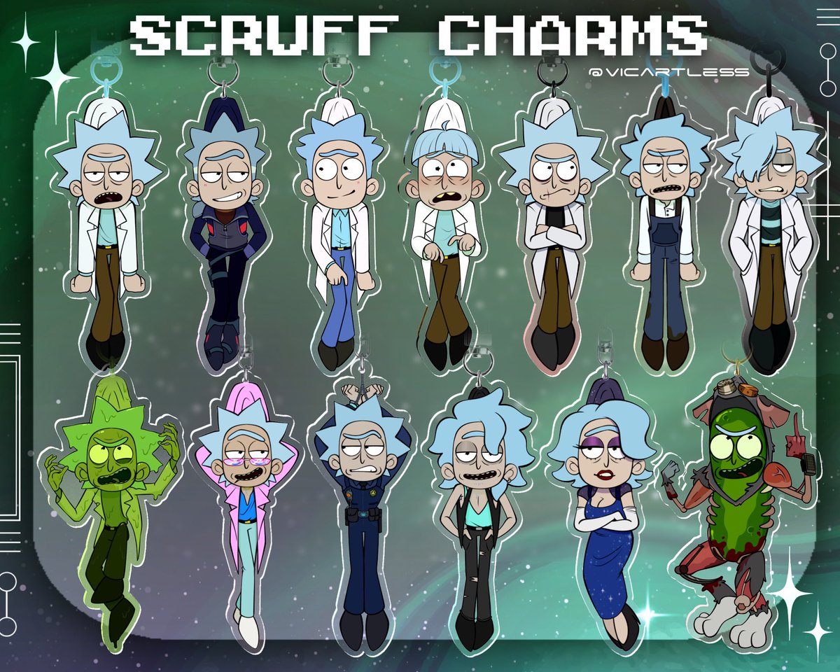 vicartless's tweet photo. One week until pre-orders open! Here are the Ricks that will be available,,, https://t.co/64qQsZ4O5c