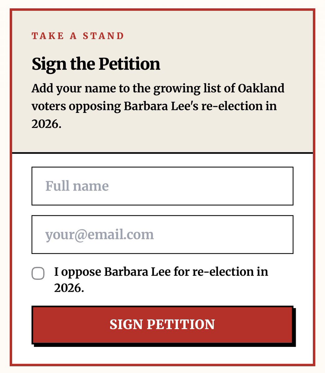 FireBarbaraLee's tweet photo. Oakland voters just rejected Mayor Barbara Lee’s parcel tax.

It is time to tell her and every member of the City Council that she should not seek re-election.

Sign the petition at https://t.co/BqghA1AQCa https://t.co/CezLBGh1C4