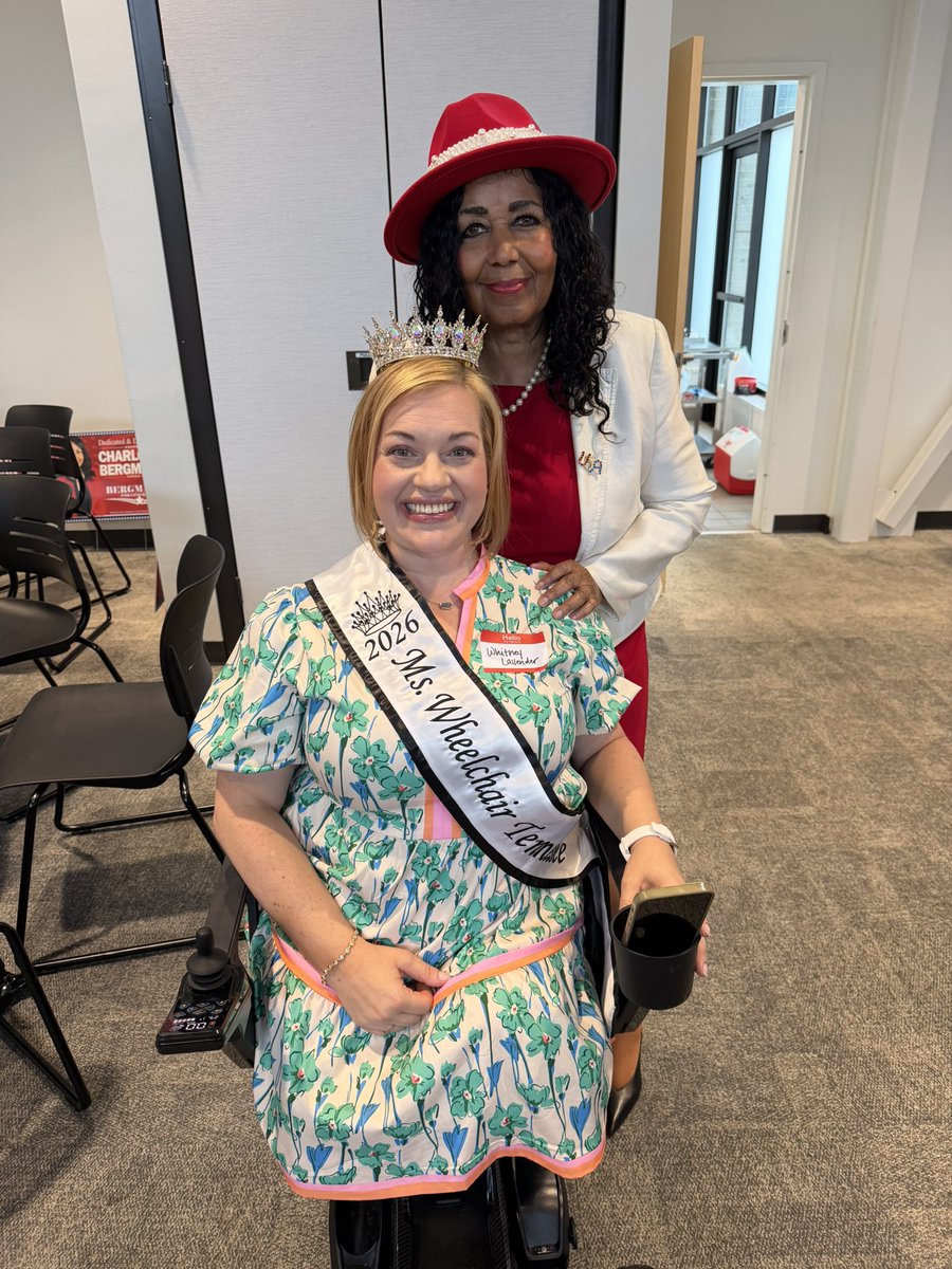 WhItscomplex's tweet photo. Came out to support @ElectBergmann today as she runs for the 9th District in #Tennessee 

Want to have your voice heard this election season…get out there and get to know your constituents on a personal level!! 

#electbergmann #MsWheelchairTennessee2026 #election
#disabilityadvocate