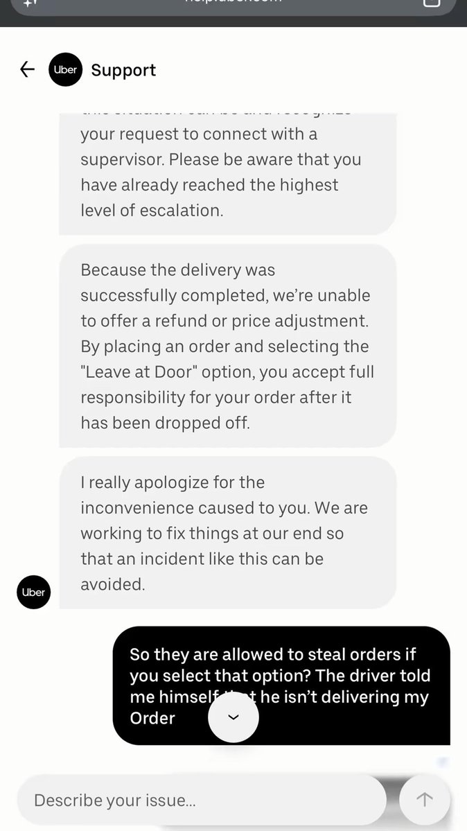 kaleyrams's tweet photo. @UberEats your whole company is a scam and you are endorsing employees who are out here committing fraud in broad daylight. https://t.co/LdQsWGY2WG