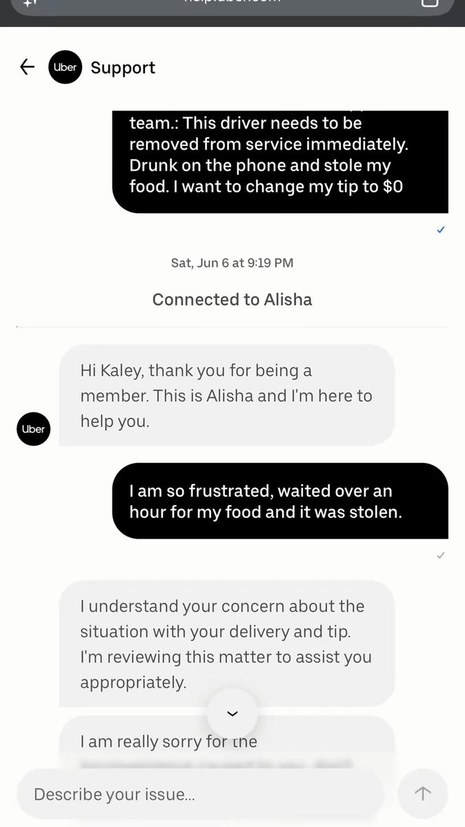 kaleyrams's tweet photo. @UberEats your whole company is a scam and you are endorsing employees who are out here committing fraud in broad daylight. https://t.co/LdQsWGY2WG