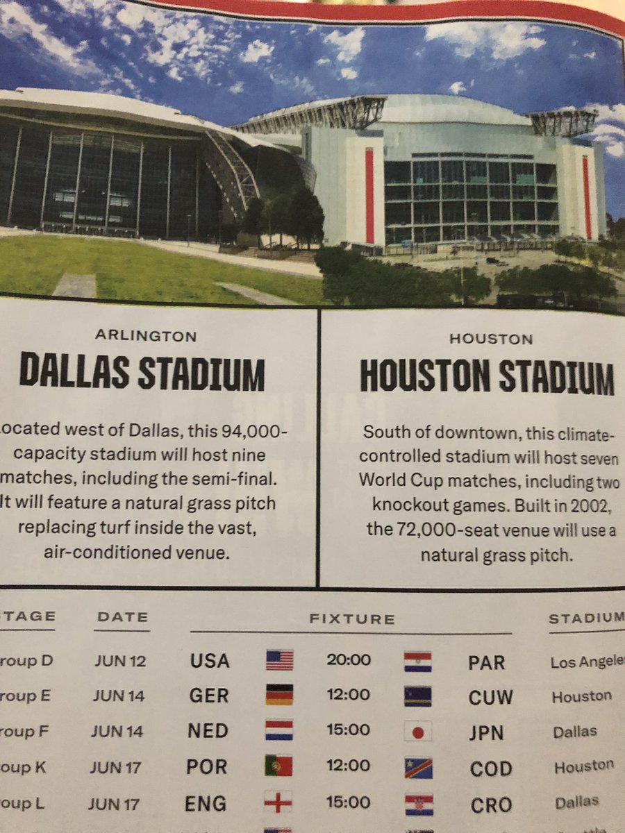 KinitoinTexas's tweet photo. @TexasMonthly What happened?  Couldn’t name either stadium correctly for legal reasons in your soccer insert???AT&amp;T stadium and NRG stadium are the proper names… https://t.co/2z0DUZTVmk
