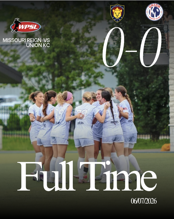 MissouriReign's tweet photo. Full time of tonight's match against Union KC. https://t.co/DCUidc8blk