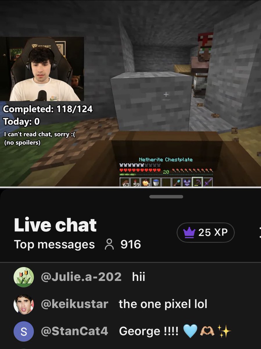 kstandox's tweet photo. Yay - George is live rn ! https://t.co/q9zBVqHwqt