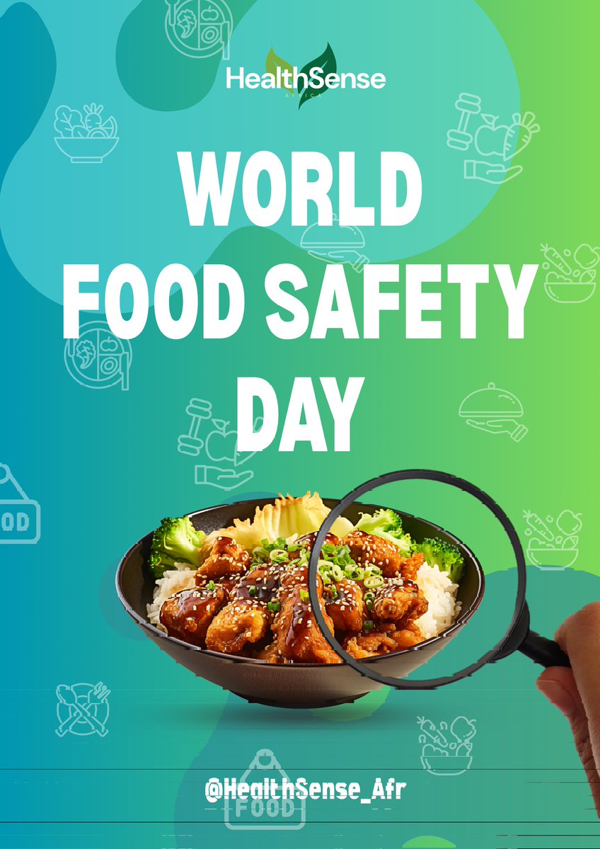 HealthSense_Afr's tweet photo. If it isn’t safe, it isn’t food. 🚫🍲
​On #WorldFoodSafetyDay, HealthSense Africa reminds you that safe food is the foundation for good health. Remember the golden rules:
🧼 Clean
🥩 Separate
🔥 Cook
❄️ Chill
​Let’s protect our health, one meal at a time! 🌍✨ #HealthSenseAfrica https://t.co/hu8E53CFsw