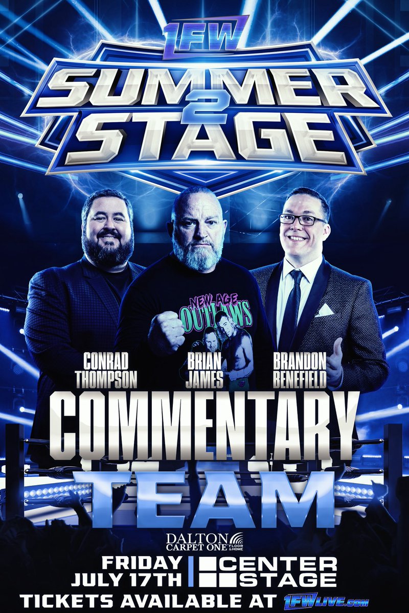 1FWrestling's tweet photo. OH, YOU DIDN'T KNOW?!

1FW is excited to announce that @BrianRDJames formerly known around the wrestling world as Road Dog, will be joining @HeyHeyItsConrad and @BDoubleOnAir on commentary for the ENTIRE night at Summer Stage 2!

Tickets: https://t.co/dRIoN4jZvc https://t.co/nLs4tF9wew