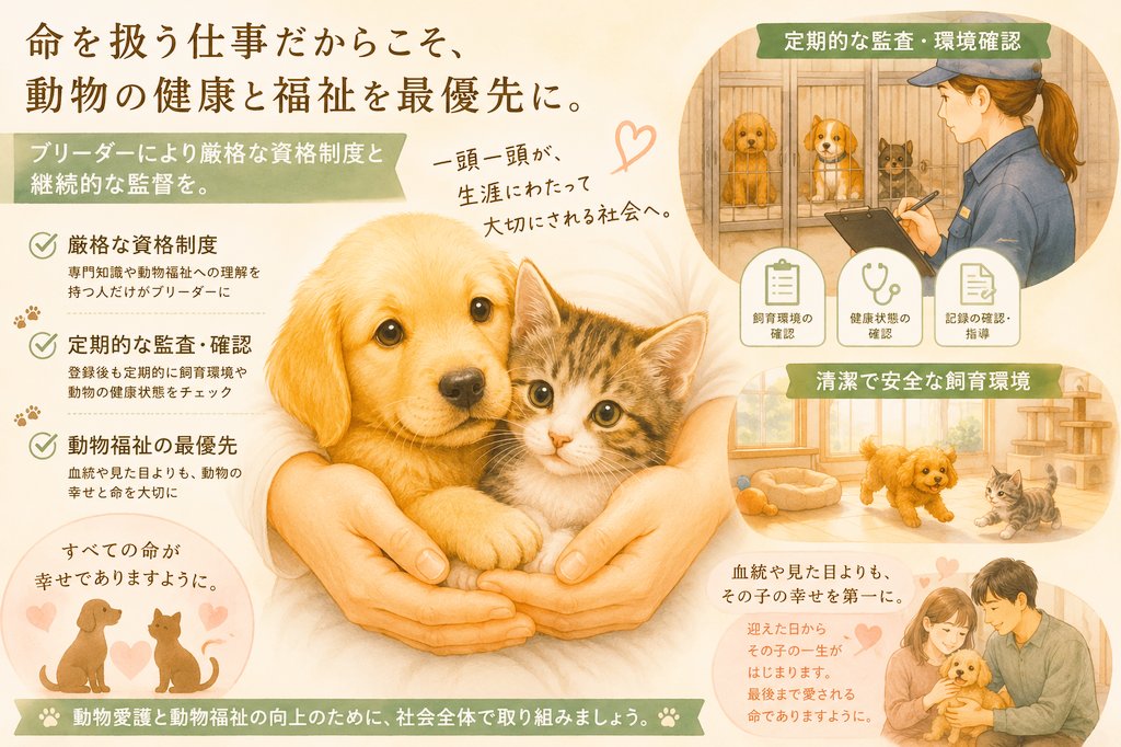 Shinryu_Noria's tweet photo. 私は、犬や猫のブリーダーにはより厳格な資格制度と継続的な監督が必要だと考えています。

現在も法律や基準はありますが、登録時だけでなく、その後も定期的な監査や飼育環境の確認が行われる仕��みが重要ではないでしょうか。

すべてのブリーダーが問題を抱えているわけではありません。しかし、命を扱う仕事だからこそ、動物の健康や福祉が最優先される環境づくりが必要だと思います。

血統や見た目よりも、一頭一頭が生涯にわたって大切にされる社会であってほしい。

#動物愛護 #犬 #猫 #動物福祉 #保護犬 #保護猫