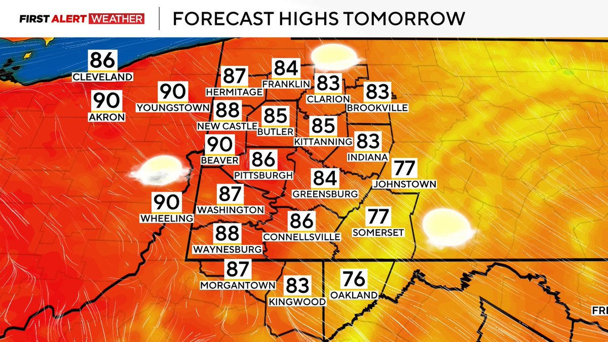 Trey_KDKAWx's tweet photo. 06-07-2026 PM WEATHER
#pawx #wvwx #ohwx
-Dry and warm start to the week.
-Humid air returns Tuesday with afternoon/evening rain &amp; t-storms.
-Slightly lower rain chances Wednesday and Thursday.
-Stronger system arrives Friday.
-Unsettled/stormy pattern likely into mid-June. https://t.co/XApPtCmLJW