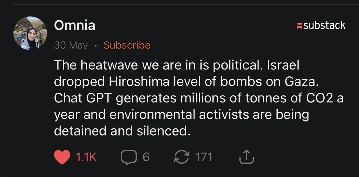 shristhikhanna's tweet photo. THE HEATWAVE IS POLITICAL. it is an imperial doing. https://t.co/L0VPMvADW4