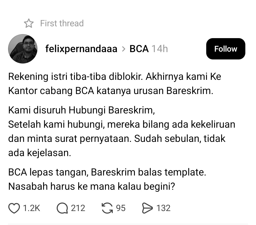 Hidupsebagai62's tweet photo. Eh ini beneran bisa gini?
Kok ngeri ya nyimpen duit di Bank, 
Udhlah duit kita diputar buat pinjamam, ehh bisa juga diblokir...

GILAKK https://t.co/hvC6o5cczV