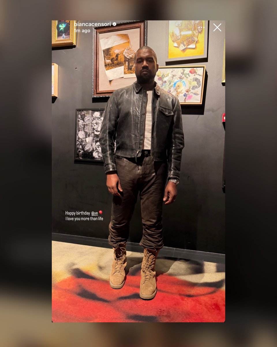 Kurrco's tweet photo. Ye’s wife Bianca Censori wishes him a happy birthday 🙏

"I love you more than life" https://t.co/TuEBhIvWEo