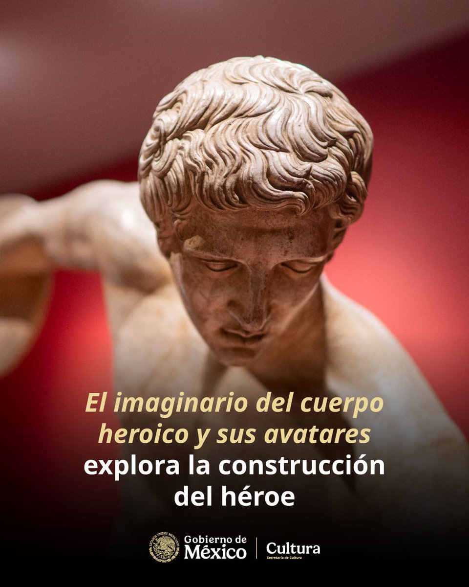 cultura_mx's tweet photo. ¿Cómo se construye la idea de un héroe? La exposición “El imaginario del cuerpo heroico y sus avatares” explora las representaciones del cuerpo humano desde el canon grecolatino hasta su permanencia en la cultura visual contemporánea. https://t.co/CeIPbR5ESe