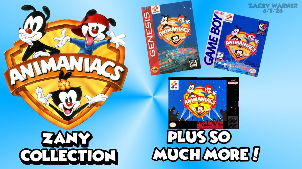 WarnerZacky's tweet photo. This is a concept of an Animaniacs game collection that I made. THIS NEEDS TO HAPPEN IMMEDIATELY! Have @DigitalEclipse develop this collection. If this gets released, I would buy this day one!
#Animaniacs https://t.co/MddlThtUkn