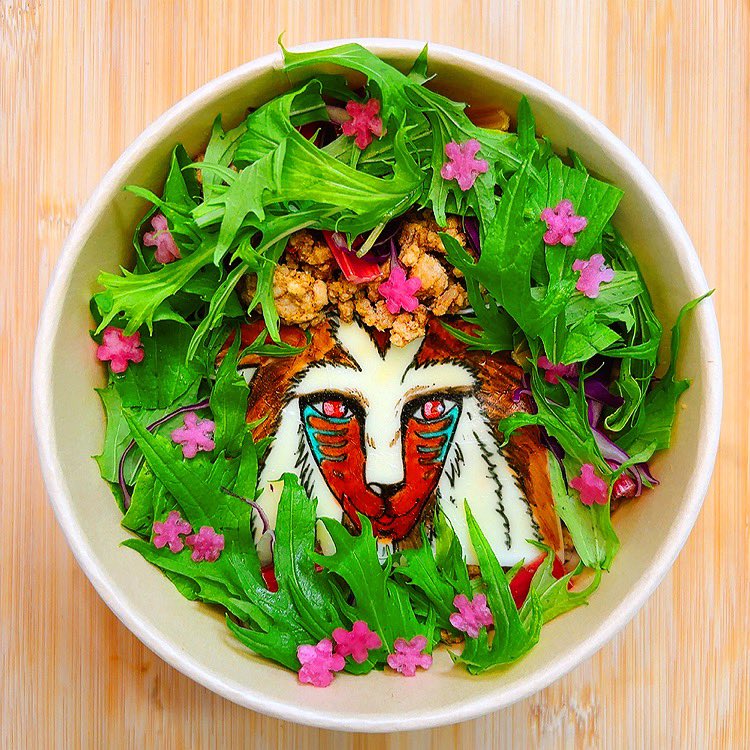 Seven76782's tweet photo. シシガミ様を崇めながら弁当を作ったらこうなりました #キャラ弁  #もののけ姫 https://t.co/trQgyJnEPb