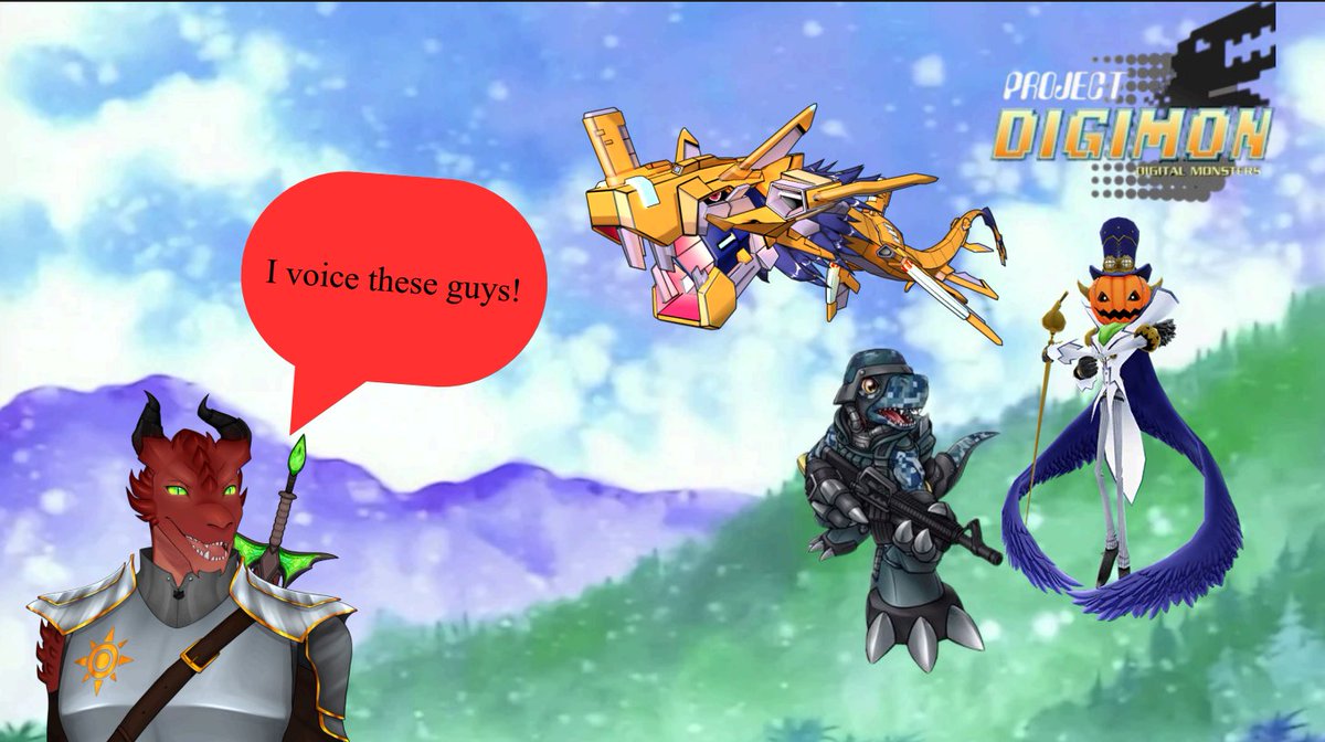 IcyPants_VA's tweet photo. ROLE ANNOUNCEMENT!

I am so excited to announce that you can hear my voice in the game Project Digimon voicing Commandramon, Noblepumpkinmon, and Gigaseadramon. I will be streaming this Monday. Thank you @DRA_Remake for this opportunity. The game is free for anyone who wants to also play.
