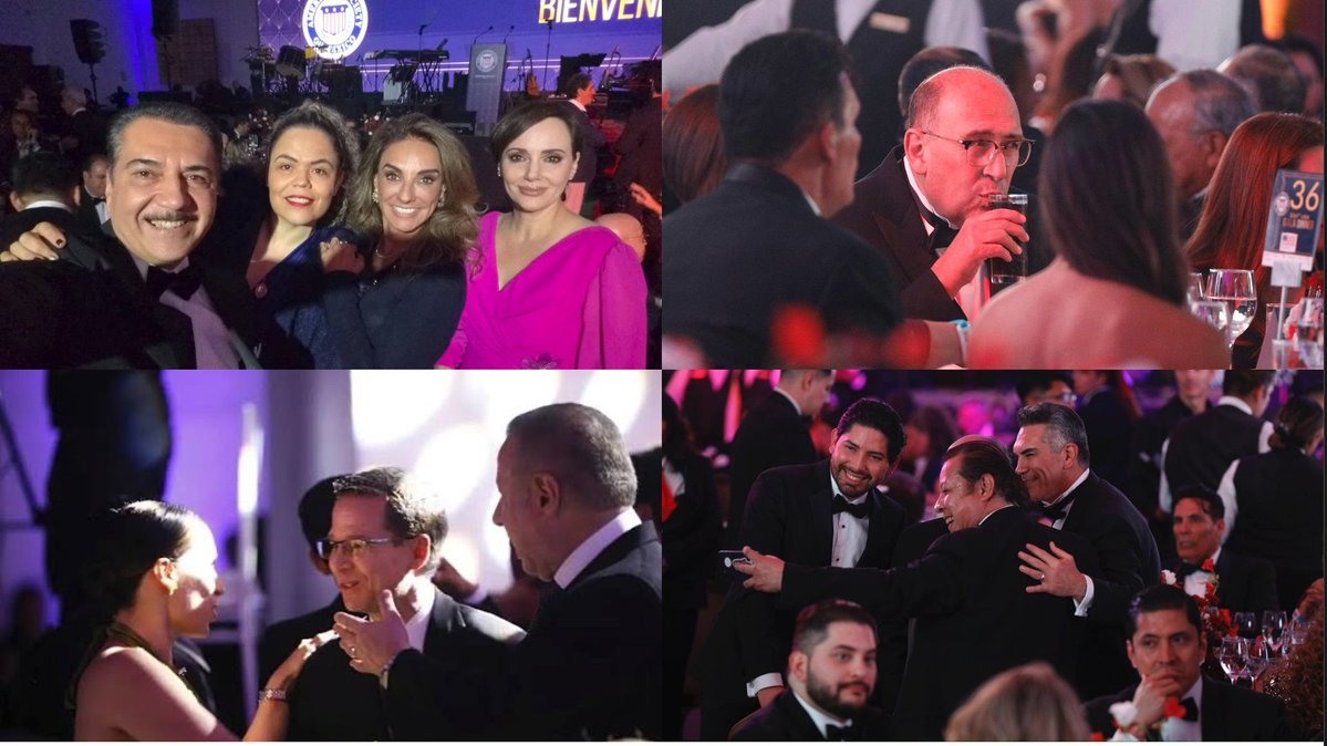 eledesmaa's tweet photo. ¡Qué barbaridad! El líder del Cártel Inmobiliario, presidente de @AccionNacional, @JorgeRoHe, "carismático e inteligente" como la señora @kenialopezr, decidieron denunciar ante la Corte Penal Internacional al expresidente, @FelipeCalderon, perdón al expresidente @lopezobrador_.

La "gran idea" nació mientras celebraban con el American Society, el 250 aniversario de la independencia de Estados Unidos, con grandes invitados: @alitomorenoc @RicardoAnayaC, @LillyTellez, @RicardoBSalinas, @rubenmoreiravdz, @Rosario_Robles_, @Javier_Alatorre, etc.     

Si en la CDMX entramos en Plan de Contingencia Ambiental, es porque a Jorge y la señora Rabadan, les humeó harto la cabeza por tan brillante idea.

https://t.co/jjt3NnIc2g