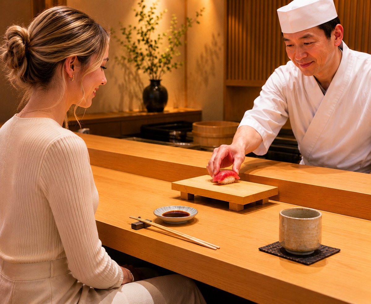 hokkori_buzz's tweet photo. Most foreigners think that sushi counter etiquette in Japan is very strict. 🍣

But in reality,
there aren’t that many rules you need to remember.

🍣 Nigiri is best when it’s freshly made

When the chef places it in front of you,
eat it as soon as possible.

📷 Don’t spend too much time taking photos

Sushi gradually changes with time.

🍣 Most nigiri is meant to be eaten in one bite

If you leave half,
it may fall apart.

🍣 A little soy sauce is enough

Some sushi is already seasoned by the chef.

🍣 It’s perfectly fine to eat sushi with your hands

You can enjoy it with either chopsticks or fingers.

🍣 Gari is not a topping for sushi

It’s a palate cleanser to enjoy between different pieces.

🍣 The area behind the counter is the chef’s workspace

Avoid leaning over it
or touching anything.

🍣 If you’re unsure, just ask

Many chefs are happy to recommend
seasonal fish or their favorites.

That’s why a sushi counter
is not an exam hall.

It’s not a place
to compete over perfect manners.

It’s a place to enjoy the sushi
the chef has prepared
at its very best.

And most importantly,
sushi etiquette isn’t about
memorizing rules.

It’s about showing respect to the chef
and savoring the food.

That’s the true spirit
of Japanese sushi culture. 🇯🇵🇯🇵🇯🇵