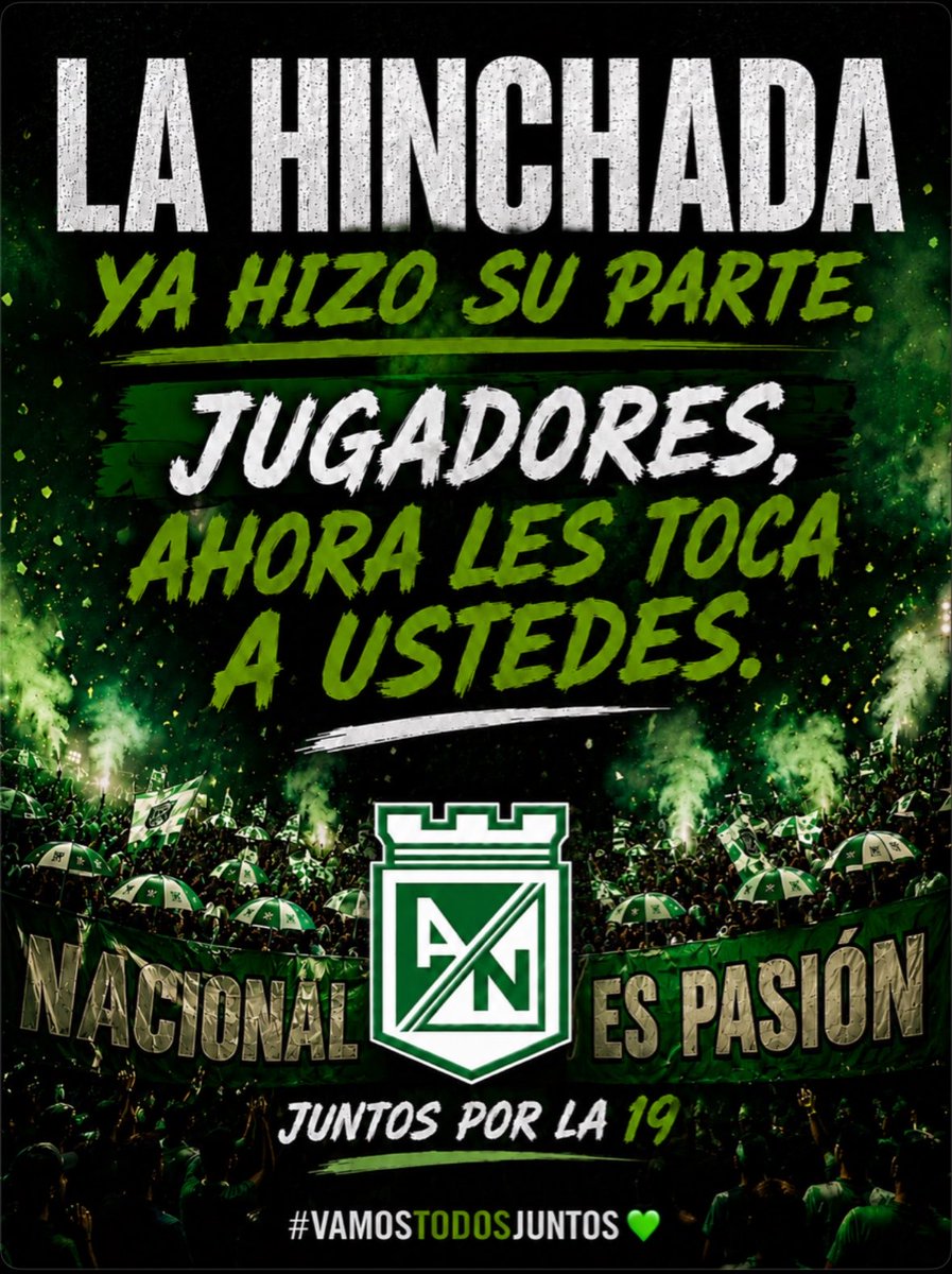 AtNacionalVAVEL's tweet photo. La hinchada estuvo cuando más se necesitaba. 💪🏽

Llenó las calles. Acompañó el último entrenamiento. Demostró que sigue creyendo. 🙏🏽

Ahora les toca a ustedes. 🔥

Mañana no se juega solo una final. Se juega por este escudo, por esta gente y por el orgullo de @nacionaloficial. 💚 https://t.co/1JOtVGWZZ7