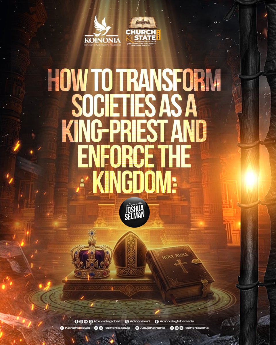 koinoniaeni's tweet photo. #ApostleJoshuaSelman
#ChurchAndStatePartTwo
#RestoringTheKingPriestDominionStrategy
#KoinoniaAbuja
#KoinoniaZaria
#KoinoniaGlobal https://t.co/rpfMScYSWj