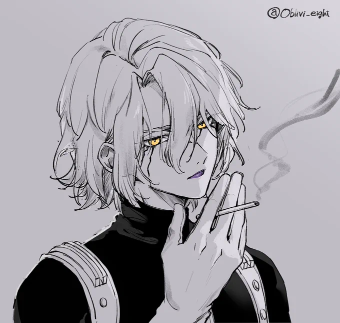 #相互さん限定な上に遅筆だけどいいねしてくれた人の絵を描かせてもらうやつあーしもやりたい 投稿直前に気がつきました、おろすの前髪だけでよかったんじゃんって…… ずっと「スの後ろ髪っておろすことなんてできるんですか??」って苦戦してました