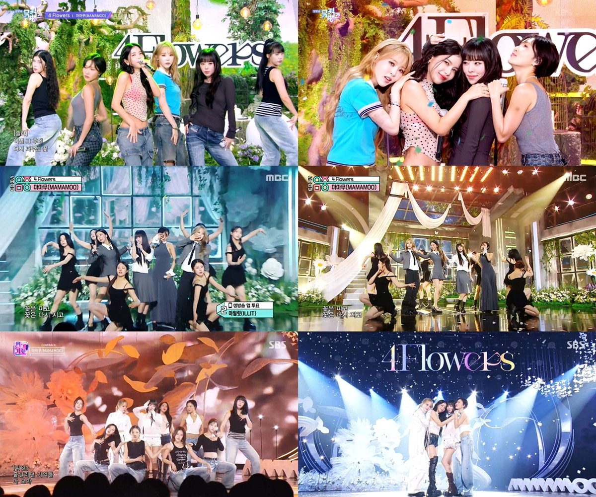 slist2015's tweet photo. 마마무, 신곡 '4 Flowers'로 국내 주요 음방 접수...4인 4색 독보적 애드리브

#마마무 #마마무컴백 #마마무월드투어 
#MAMAMOO 
@RBW_MAMAMOO
#4Flowers #4_Flowers
#마마무콘서트
#4WARD #MAMAMOO_4WARD
#솔라 #문별 #화사 #휘인 
#2026_WORLD_TOUR_4WARD
⬇관련기사⬇ 
https://t.co/g6NJfXzGcY https://t.co/0rTNJ5p9j3
