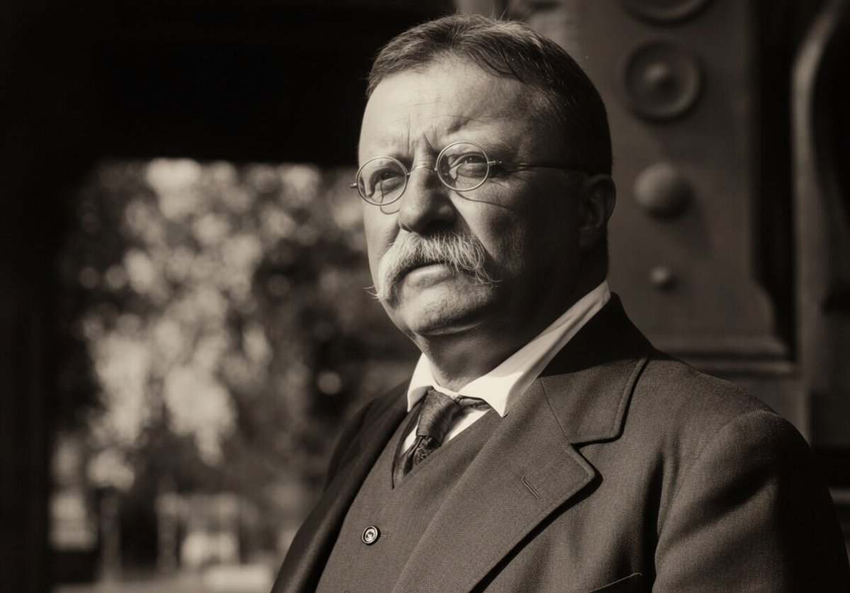 OldeWorldOrder's tweet photo. TEDDY ROOSEVELT: "We have room for but one flag in this country, and that is the American flag." https://t.co/qeCFwuj8pC