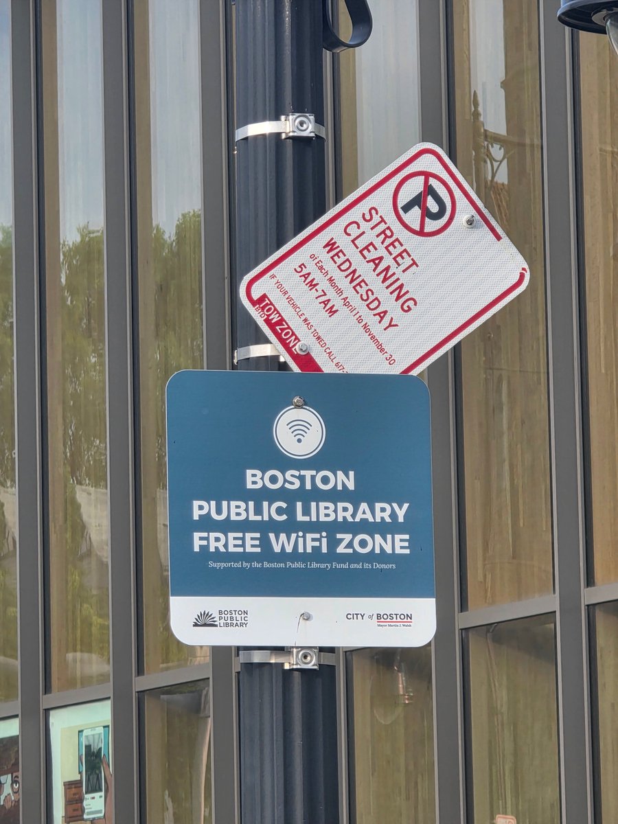 OnlyInBOS's tweet photo. You can get free Wi-Fi outside 14 Boston Public Library branches 24 hours a day. https://t.co/bXvwzHMkX2