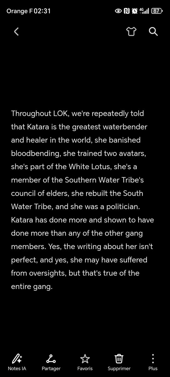 OWeess91032's tweet photo. Zuko had two mediocre fights, and Toph literally said the reason why she and Katara don't fight anymore: they're old, and fighting is painful.

Oh, and about the statue thing, here it is if you're too lazy to read 🫩 https://t.co/N3p4lDFNNY