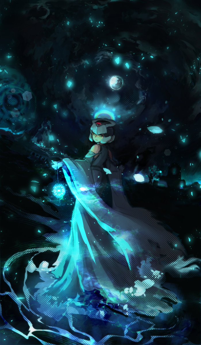 MithClearwell's tweet photo. "Spirit Dance"
✨Cyber Elf X✨

I started this TWO YEARS AGO. He's walking/floating on water, doing his robot jesus thing, guiding robot souls into the afterlife with this cool lantern I made.

[I don't want to paint swirly clouds ever again 😂. ] https://t.co/ckg1xY8cNc