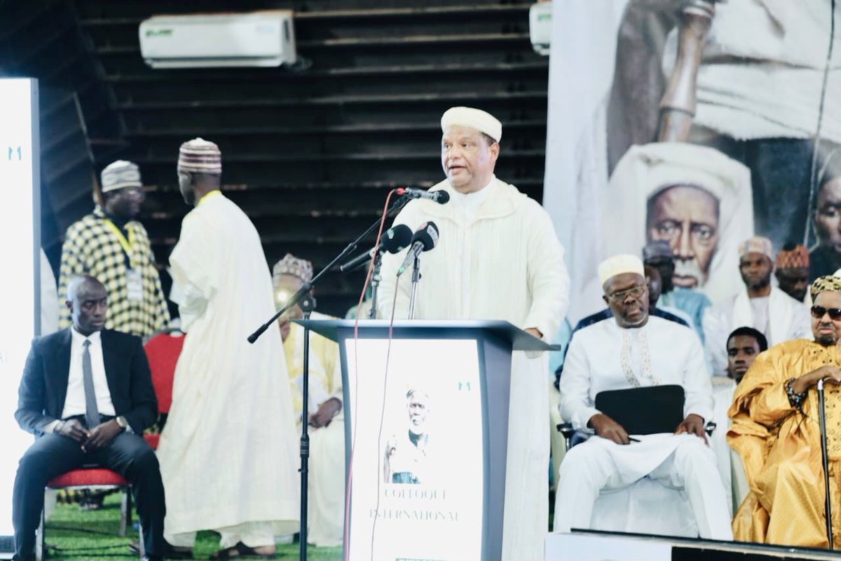 MoroccoInSEN's tweet photo. 06/06
1/2
SEM @nacirih12  a pris part au colloque international consacré à la vie, à l’œuvre et à l’école de Cheikh El Hadj Abdellah Niass, tenu sous le Haut Patronage de SM le Roi Mohammed VI, que Dieu L’Assiste, et du Président @PR_Diomaye, https://t.co/bZqER3VDyO
