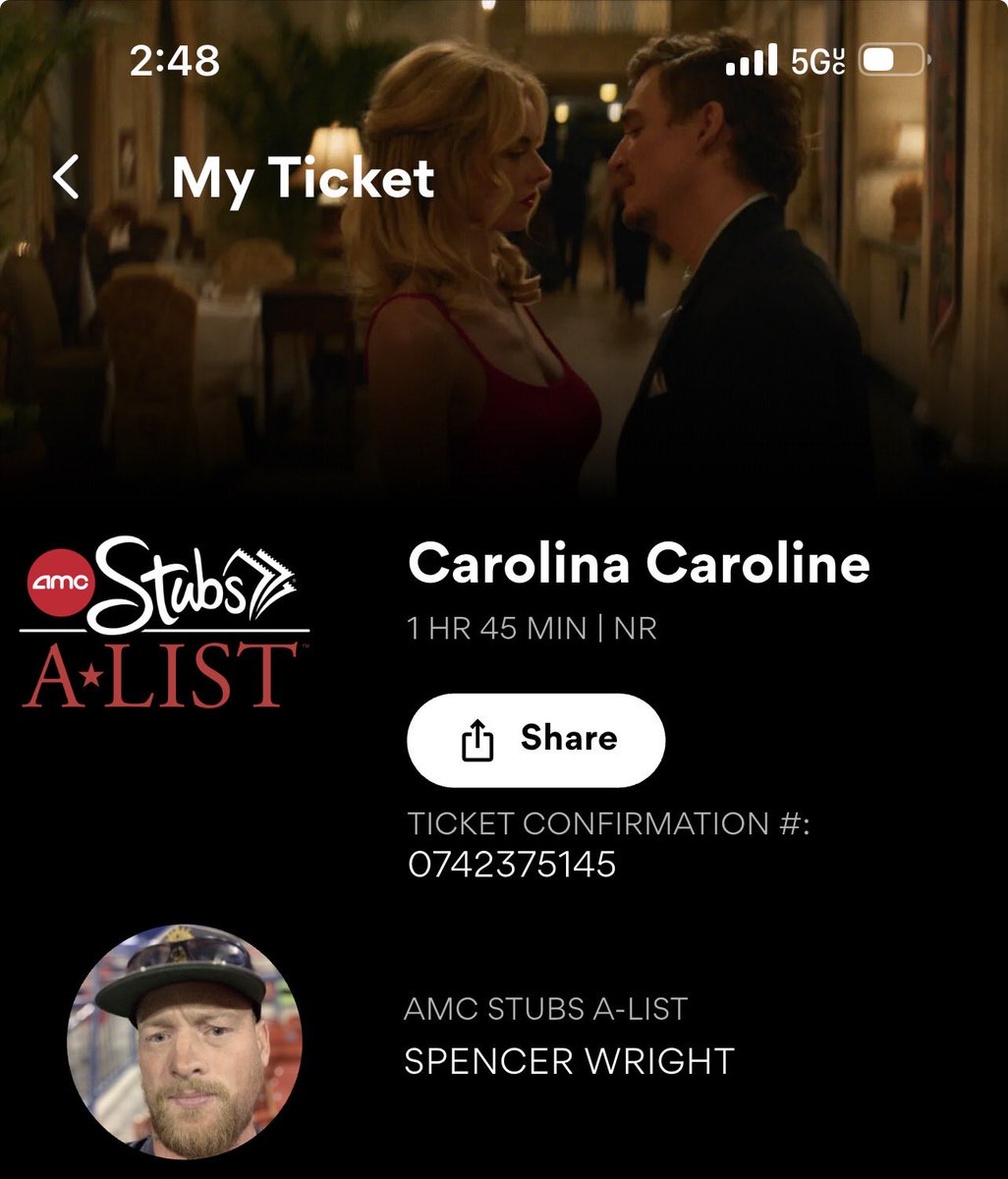 theREALwright33's tweet photo. Movie 87 of 2026 @AMCTheatres #atAMC #CarolinaCaroline Glad I made a quick decision to see this movie today.  #shareAMC @CEOAdam https://t.co/SQJjGGjEtV
