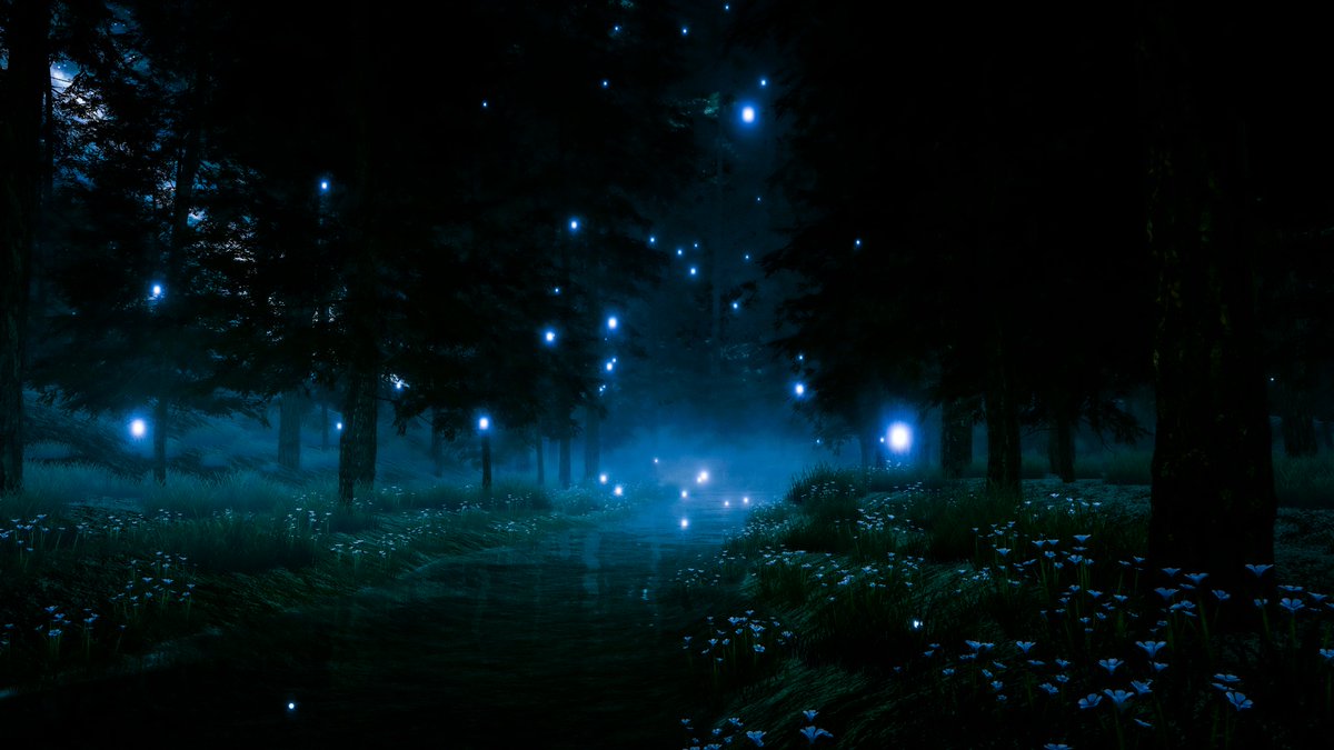 jellekayen's tweet photo. 小さな川の上に青い星明かりが降り注ぐ、自然の道。
A natural path lit by blue starlight over a small stream
World: Starlit Stream
Author: 민소담_ @minsodam_
https://t.co/he6SBABENa
#VRChat #VRChatPhotography #VRChat_world紹介 https://t.co/Se1qzzy9Jf